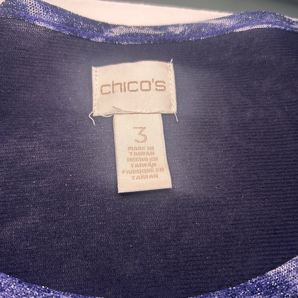 Chico’s Metallic Top - Picture 5 of 7